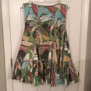 Anthro Fei boho Harlequin Carnival Skirt
